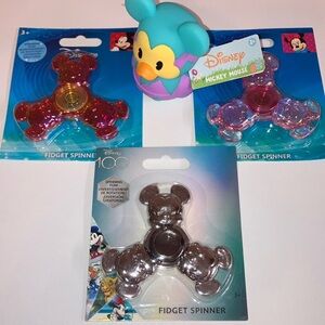 Disney Bundle of Fidget Spinners and Ducky New